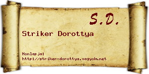 Striker Dorottya névjegykártya